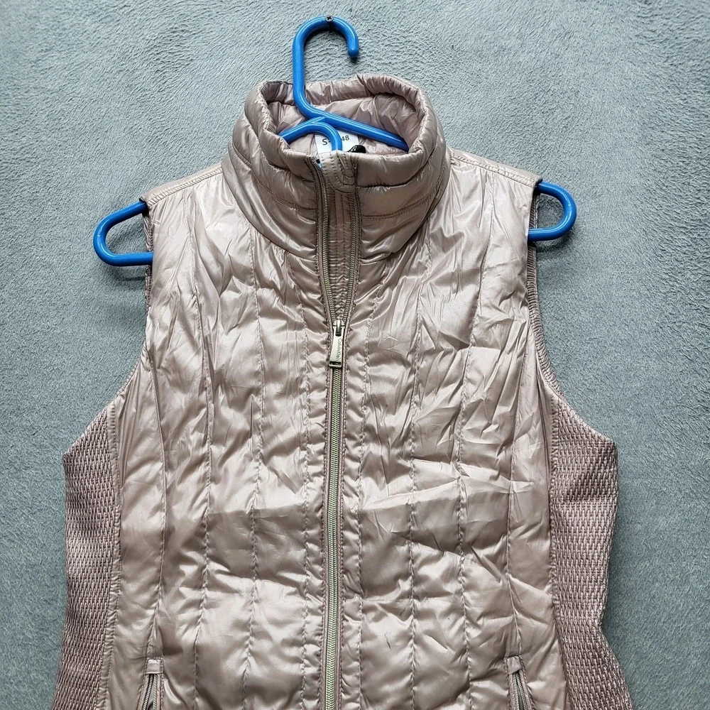 Calvin Klein Performance Women Vest M Pink‎ Puffer Down Logo Zipper Sleeveless